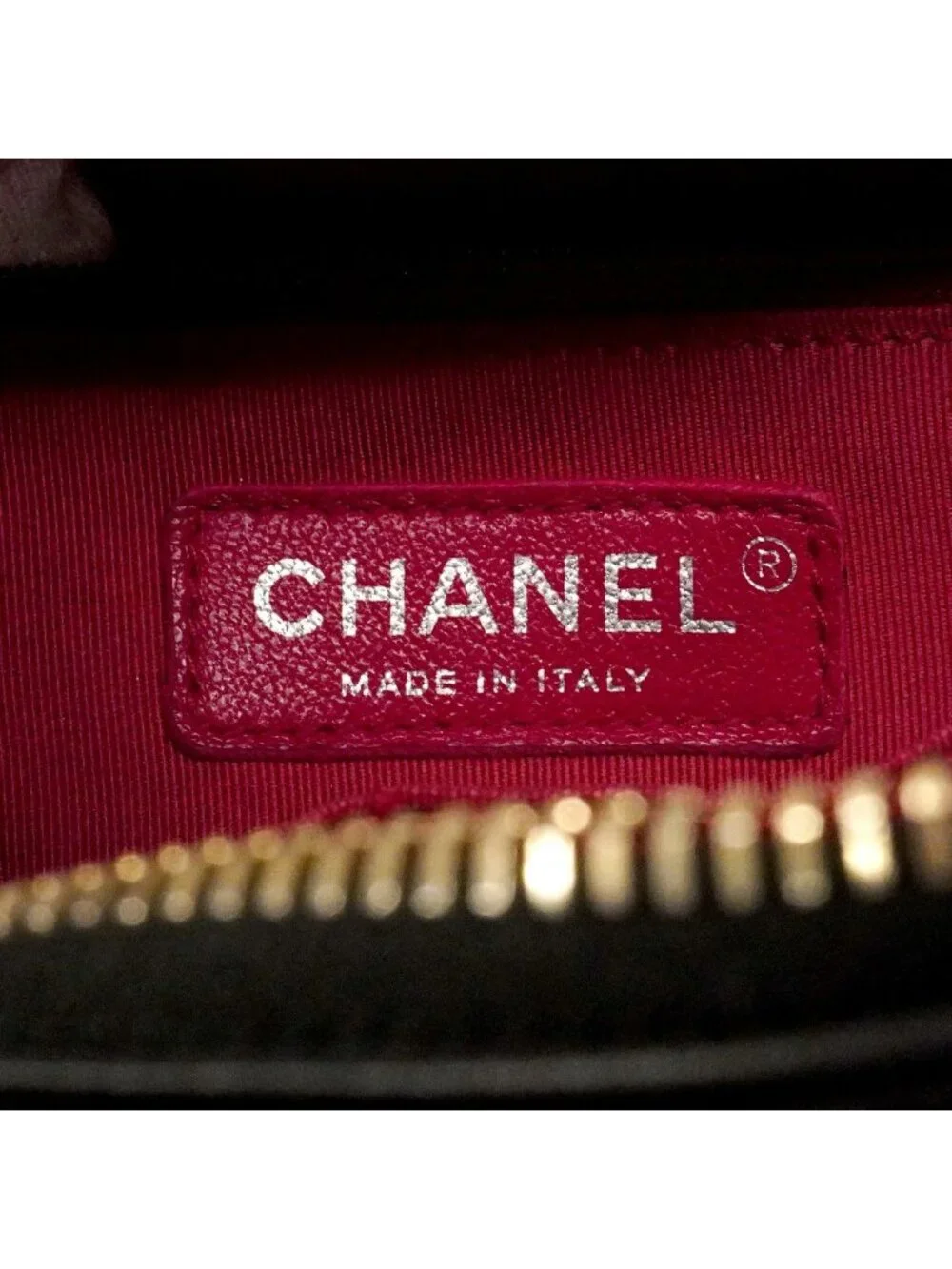 Chanel Shoulder Bag Gabrielle Leather Black Gold Silver